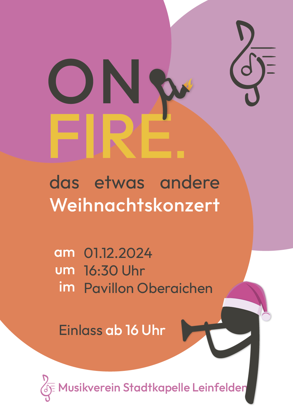 ON FIRE! Weihnachtskonzert - 1. Dez 2024 - Einlass 16:00 Uhr